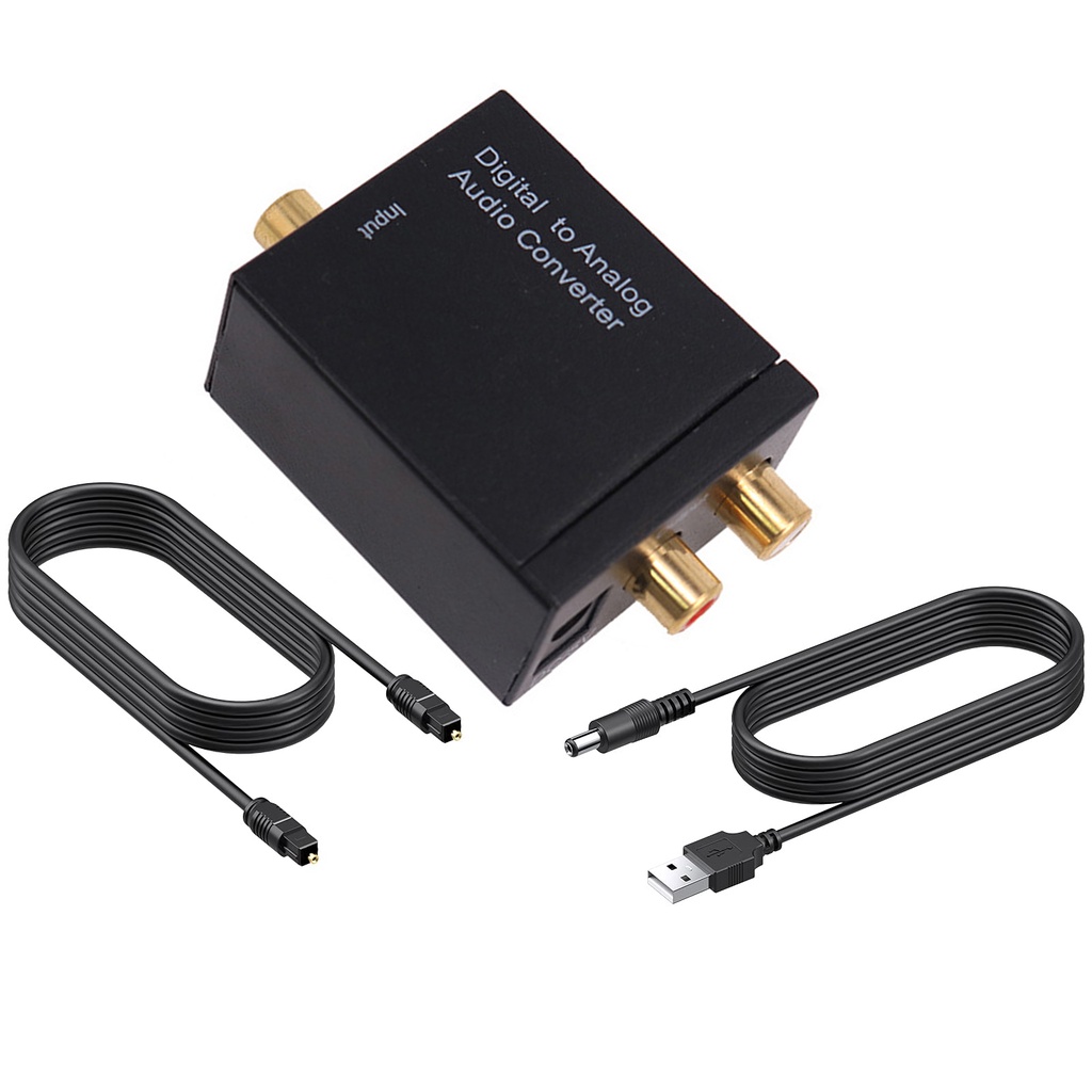 數模音頻轉換器光纖同軸信號到模擬 DAC Spdif 立體聲 3.5MM 插孔 2*RCA 放大器解碼器