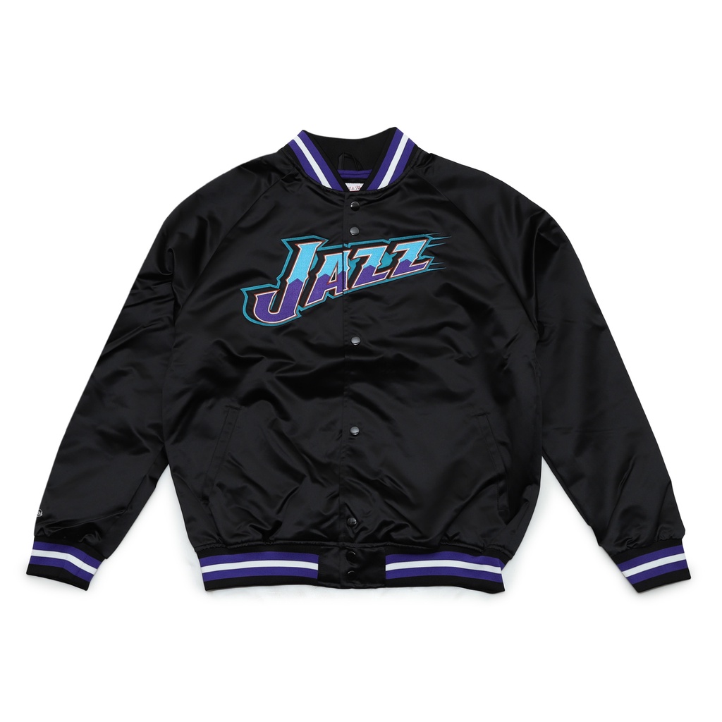 NBA Lightweight Satin Jacket 緞面棒球外套 爵士 黑