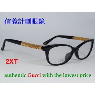 信義計劃 眼鏡 公司貨 GUCCI GG 3708 F 真品 義大利製 膠框 18K鍍金鏤空腳 亞洲鼻墊 可配 抗藍光