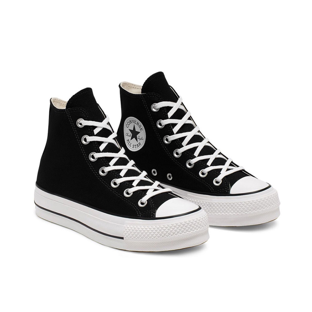 CONVERSE-女款高筒厚底 帆布鞋-560845C-黑色 All Star Lift HI  厚底 增高