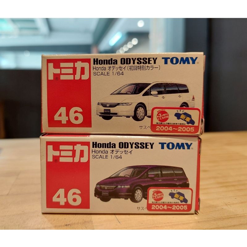 Tomica 46 Honda odyssey 稀有新車貼