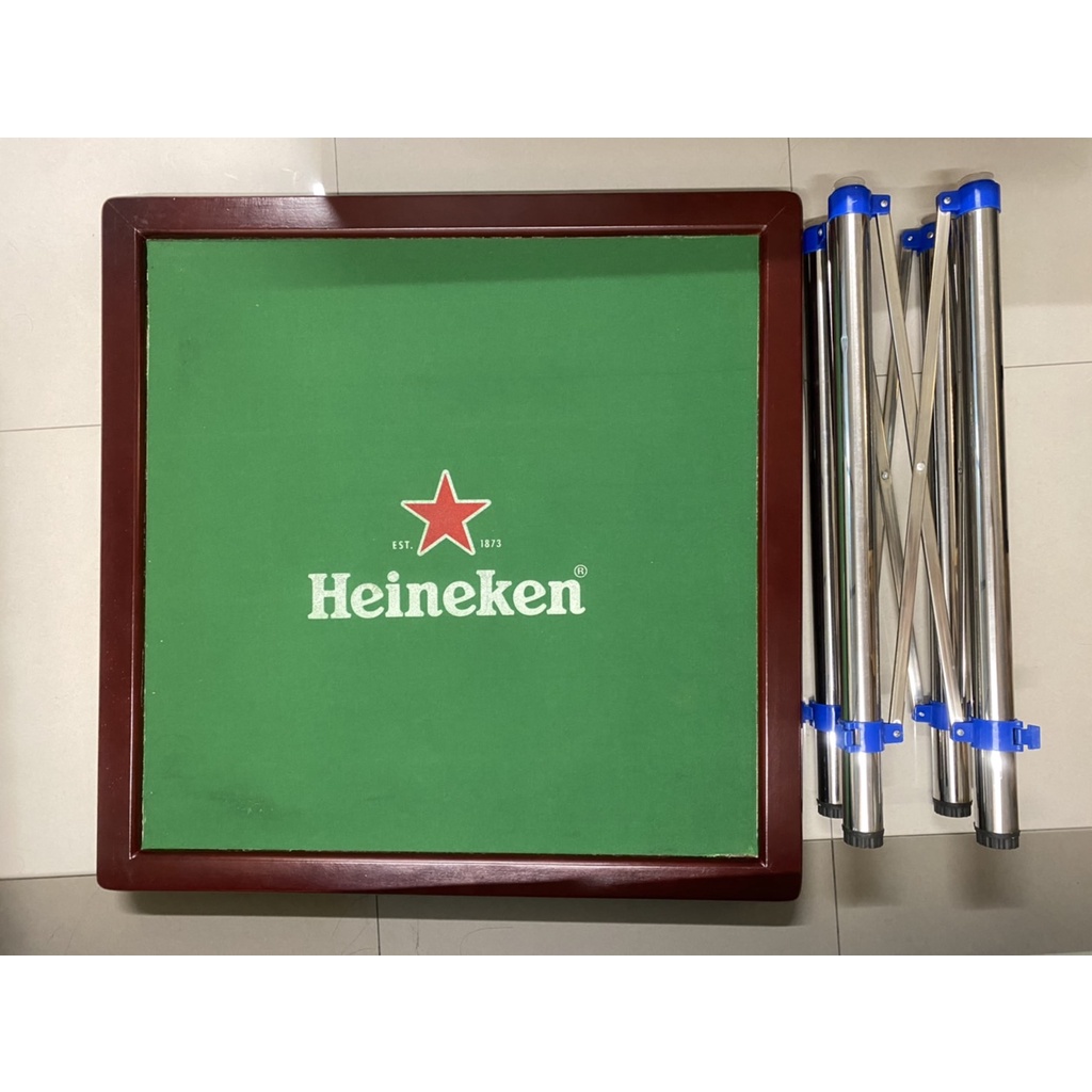 (二手)海尼根logo 收納式麻將桌