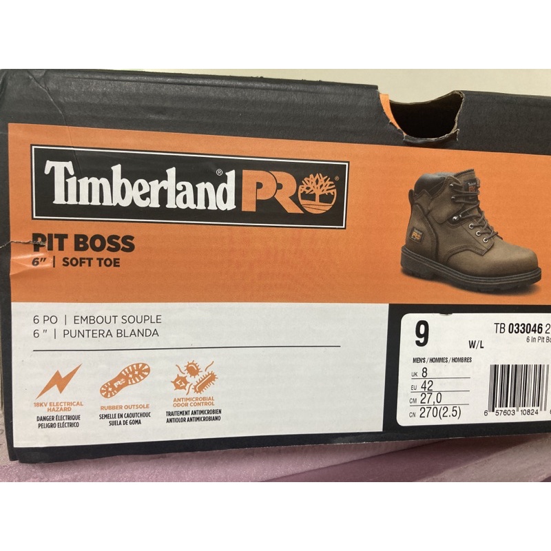 Timberland PRO 男款 6" Pit Boss SOFT TOE（咖啡US9W)無鋼頭安全鞋❌