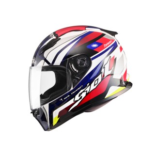 【SOL Helmets】SF-2M全罩式安全帽 (愛國者_白/紅藍) ｜ SOL安全帽官方商城