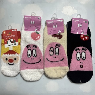 ♜現貨♖ 韓國製 大創 BARBAPAPA 泡泡先生 襪子 短襪 兒童襪子0 成人襪 帆船襪 低筒襪 韓國 聖誕老人