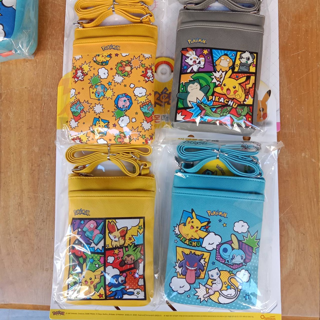 【YJ小舖】韓國代購 皮卡丘 寶可夢  側背包 隨身包 小背包 手機包 隨機出貨