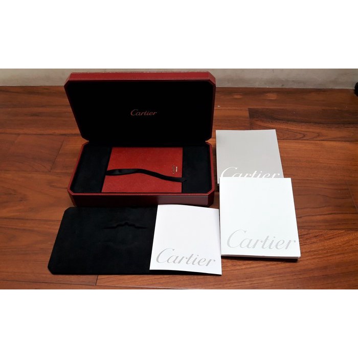 【Cartier卡地亞】 原廠手錶盒/收納盒(COWA 0015)及說明書,大型盒