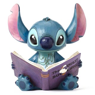 Enesco精品雕塑 Disney 迪士尼 星際寶貝 史迪奇看故事書居家擺飾 EN81376