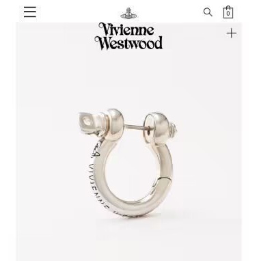歐美潮牌飾耳環 Vivienne Westwood 耳環 簡約光面U形馬蹄扣耳環 造型情侶款耳環