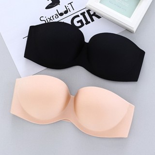 【維亞娜】高階防滑無肩帶內衣 深V集中爆乳隱形內衣 婚紗禮服專用 無痕抹胸內衣