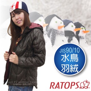 【瑞多仕-RATOPS】女20丹超輕羽絨衣.羽絨外套.保暖外套.雪衣/防風、防潑水 深咖啡色/暗紅色 RAD360