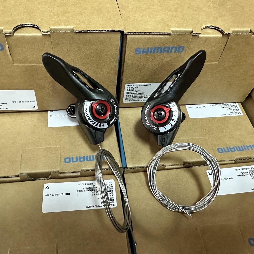 火雞Tth 原廠盒裝日本 Shimano Tourney SL-TZ500 登山車 3x6速變速撥把組 單邊6速變速把手