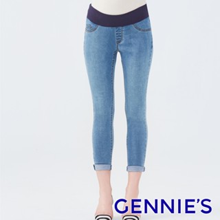 【gennies 奇妮】經典彈力牛仔窄管褲-淺牛仔藍(t4d04)