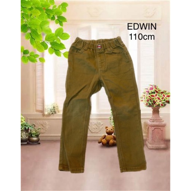 EDWIN小童鬆緊長褲,尺寸110cm （8-9成新）