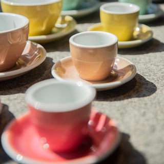 LOVERAMICS 愛陶樂 | 蛋形系列 - 職人色濃縮咖啡杯盤組80ml (多色可選) 迷你杯 陶瓷杯 下午茶杯