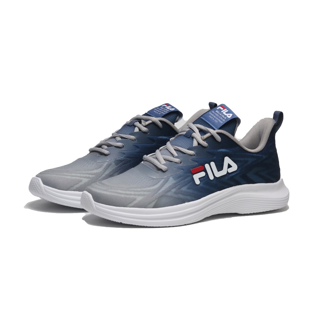 FILA 休閒鞋 慢跑鞋 藍灰漸層 基本款 男 1J924W411