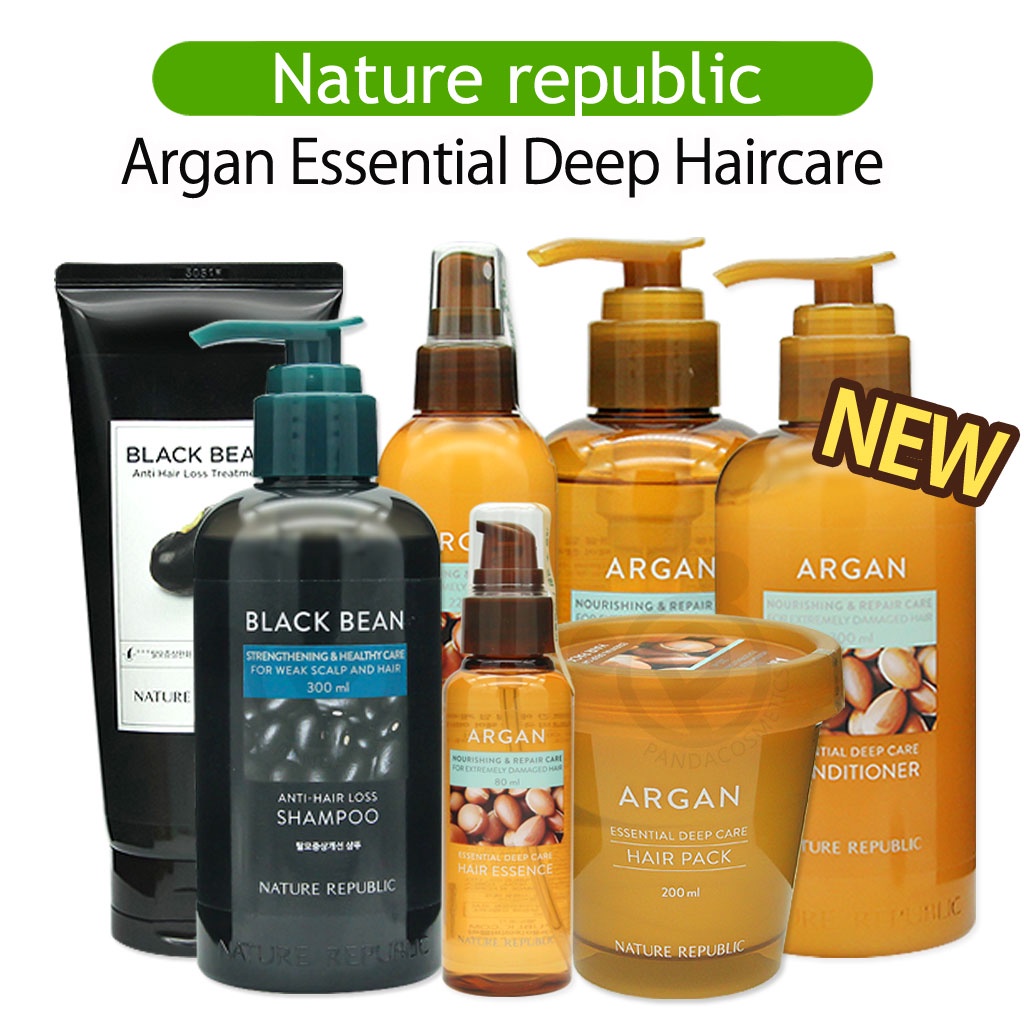 NATURE REPUBLIC 自然共和國黑豆 / 摩洛哥堅果必備深層護髮 (洗髮水 / 狀況 / 發包 / 霧)