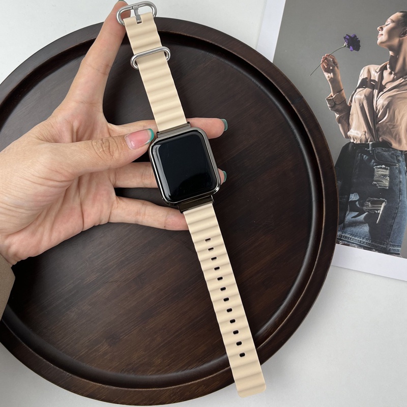 海洋矽膠錶帶帶金屬錶殼適用於小米 Mi Watch Lite Redmi Watch 2 Lite Mi Watch L