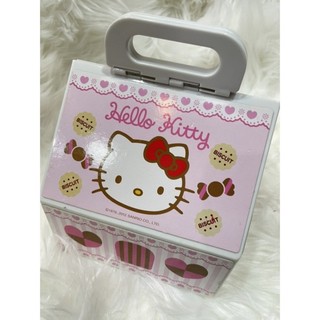 日本進口Hello Kitty房屋造型鐵製兒童收納盒