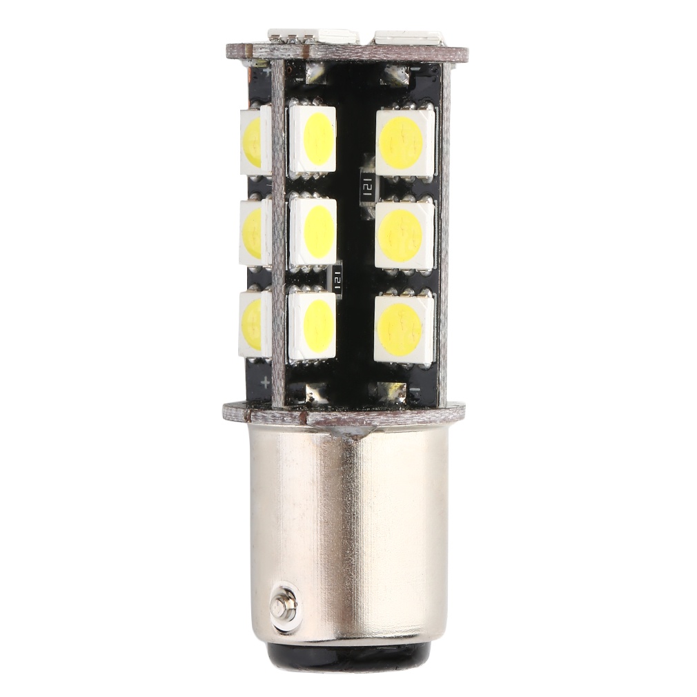 27 SMD LED 轉向指示燈燈泡適用於汽車白色 1157 Canbus 無錯誤