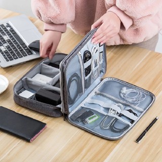 電纜存儲袋防水數字電子便攜式 USB 數據線充電器插頭存儲電纜整理器適用於旅行