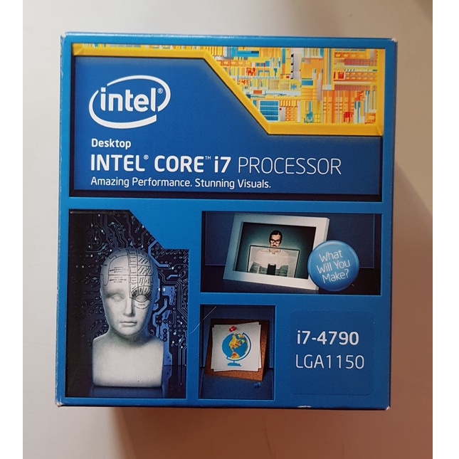 intel Core i7-4790 3.6GHZ CPU 附原廠銅芯散熱風扇 1150腳位 2手良品 原廠盒裝