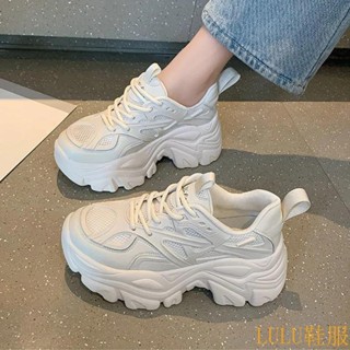 【LULU鞋服專櫃】厚底增高老爹鞋女2022春新款韓版時尚ins網紅爆款學生休閒運動鞋