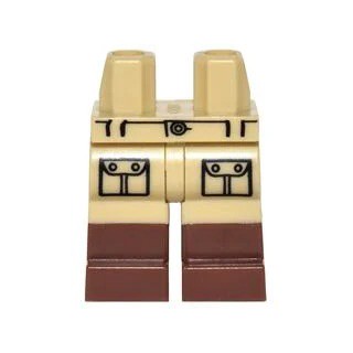 【樂高大補帖】LEGO 樂高 米色 旅行者/旅遊 腳部【6159667/970c00pb0536/71013】