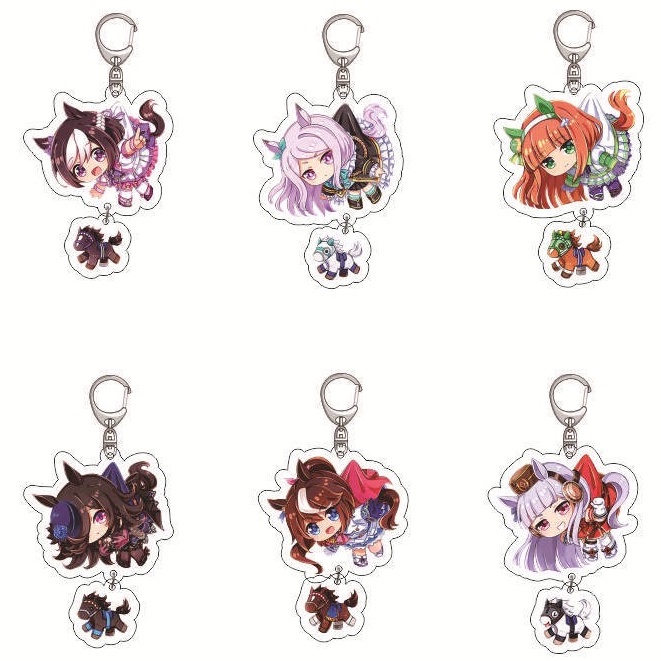⚡️J⚡️【現貨】賽馬娘 吊飾 掛飾 鑰匙扣 動漫周邊 無聲鈴鹿 目白麥昆 東海帝王 特別周 米浴 黃金船