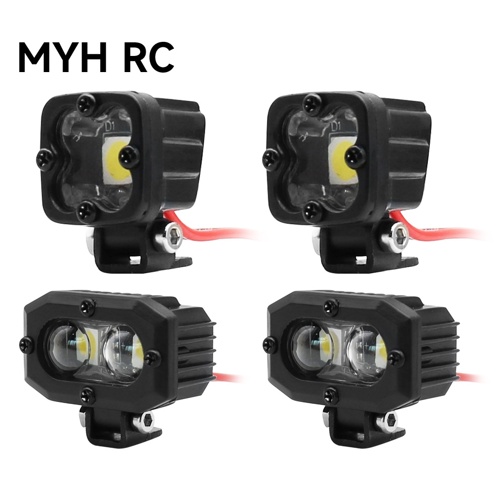 Myhrc RC 汽車明亮 LED 燈頭燈聚光燈適用於 1/10 RC 履帶式軸向 TRX4 TRX6 SCX10 II