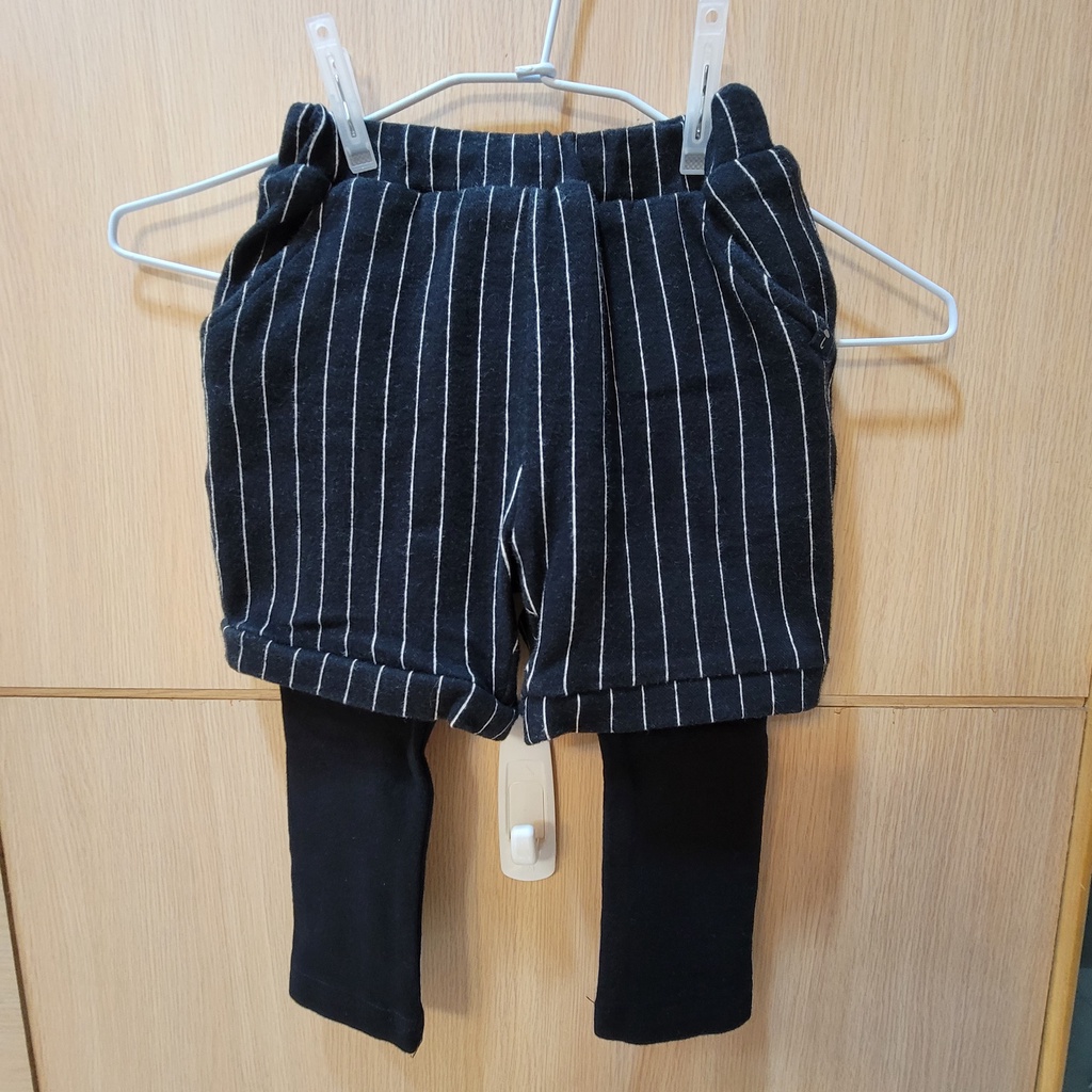 【TUTU二手市集】 二手moimoln韓國童裝假兩件式長褲-100cm