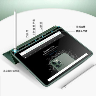 iPad 保護套 帶筆槽 適用於Air 5 4 10.2 Pro 12.9吋 2020 mini5/6 智能休眠皮套