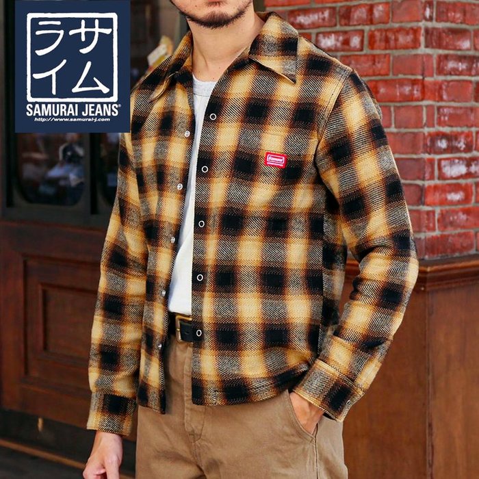 BTO 日本【SAMURAI】法蘭絨漸層格紋工作襯衫