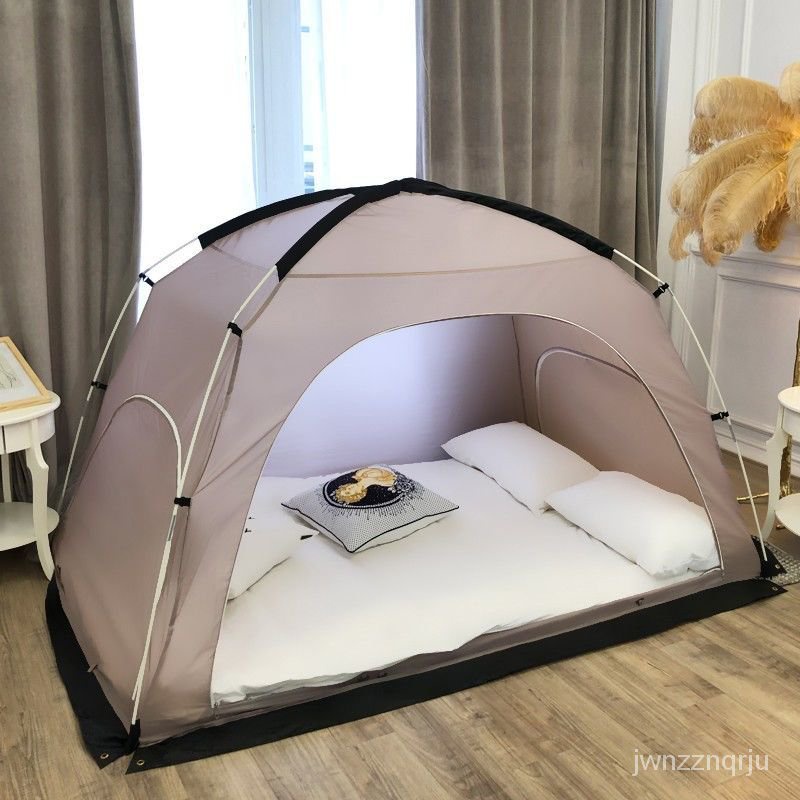 {破損補發}室內帳篷傢用大人單雙人大容量折疊透氣防風防蚊保暖兒童床上帳篷 KSAX