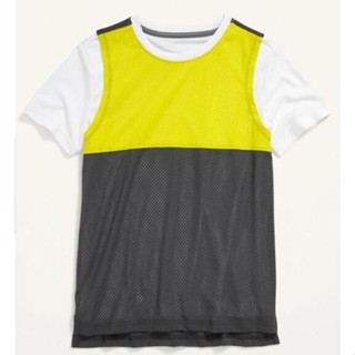美國Old Navy 男童 假二件快乾運動上衣/T恤, 尺寸: M/L