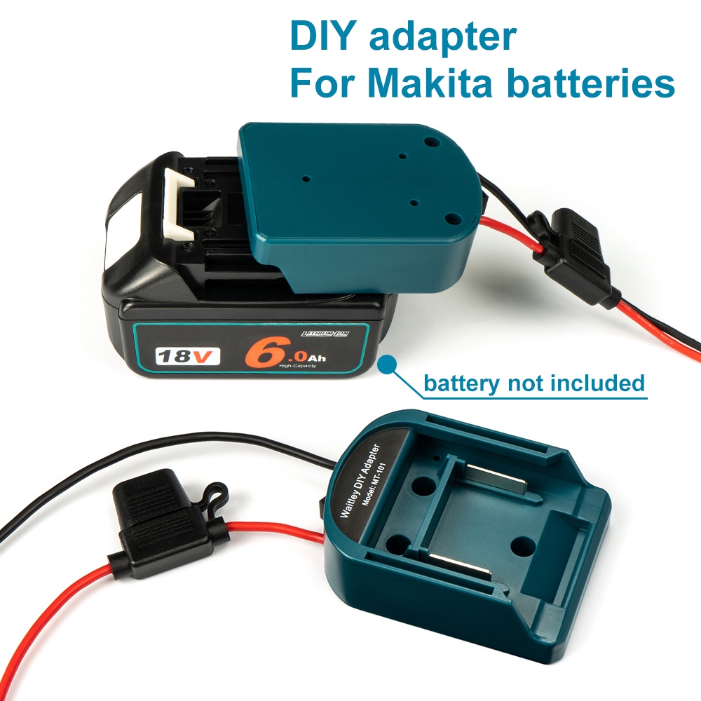 用於 Makita 14V/18V 電池 DIY 電動工具盒 mod 插頭配件套件電動擴展的外部電池適配器轉換器