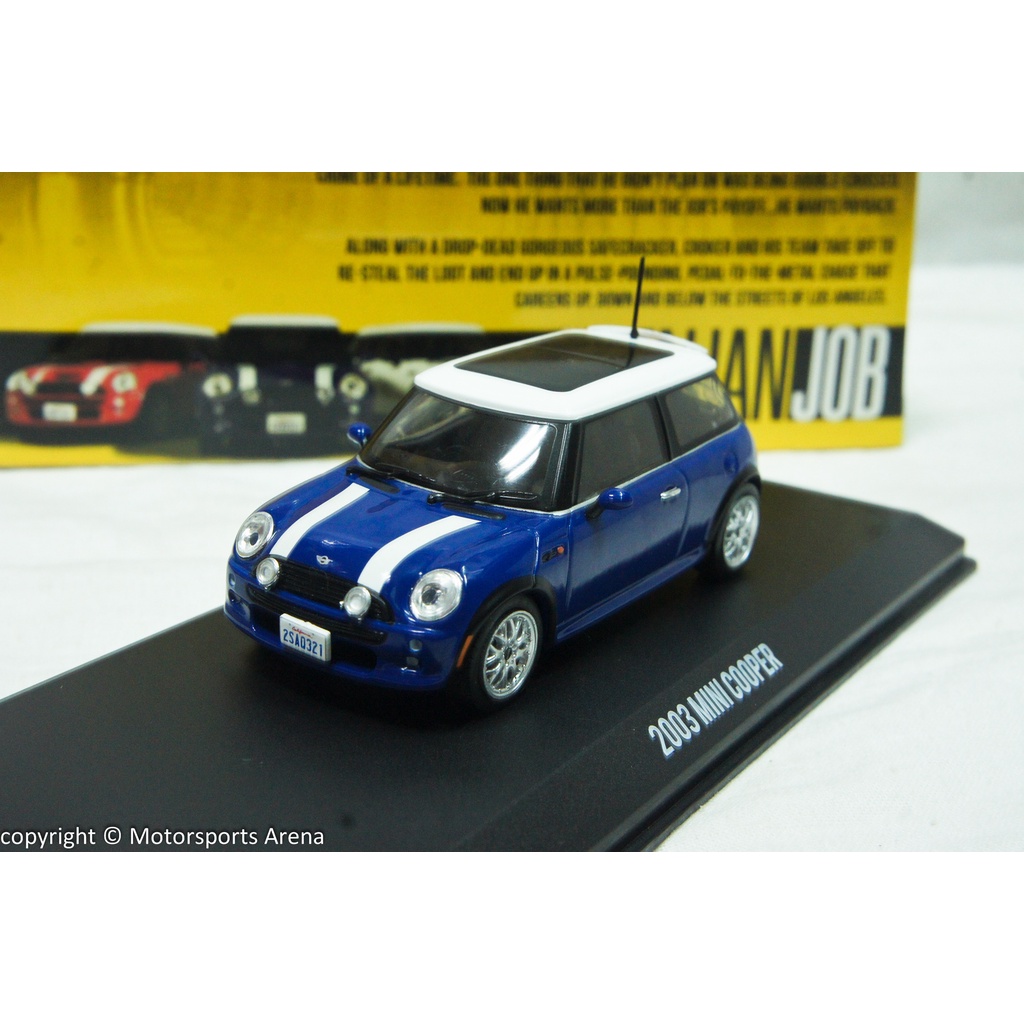 【超值特價】1:43 Greenlight Mini Cooper S 2003 The Italian Job 藍色