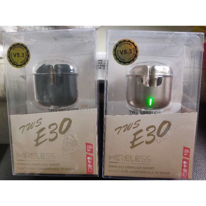 TWS E30 /WIRELESS /觸控無線藍芽耳機/ V5.3（全新）