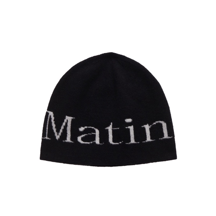 韓國代購🇰🇷 小眾設計師品牌 MATIN KIM LOGO JACQUARD SHORT BEANIE 毛帽