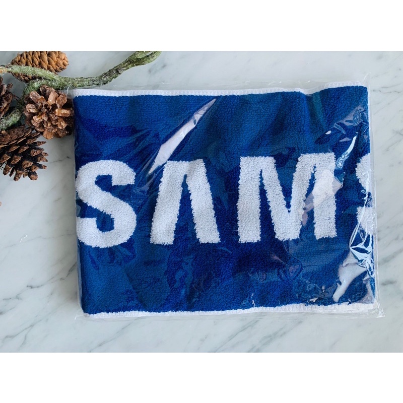 【全新】Samsung 三星 運動毛巾 藍 三星智慧館 快速出貨