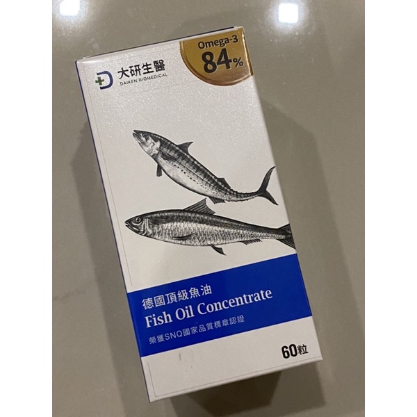 大研生醫】德國頂級魚油-Omega-3 84%(60粒/盒)