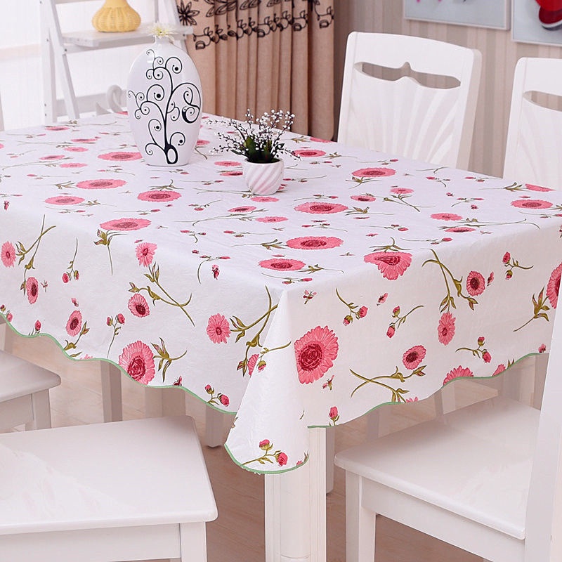 桌布防水防燙防油塑膠餐桌布免洗檯布圓桌布正方形長方形茶几布