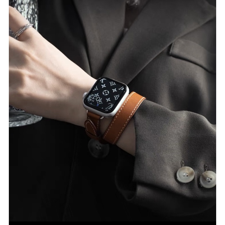 出清現貨 APPLE WATCH錶帶 愛馬仕同款錶帶 iwatch真皮錶帶 適用 38/44/40mm SE S7