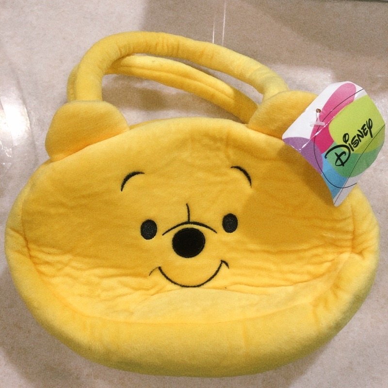 全新正版 迪士尼 disney 小熊維尼 pooh 娃娃包袋 手提袋 手提包 絨毛包袋 30*25