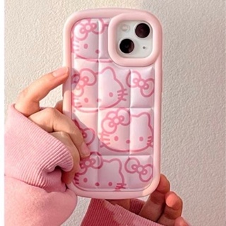 【nanatag】卡通可愛羽絨服外殼粉色 Hello Kitty Kirby 適用於蘋果 14 iPhone 13 手機