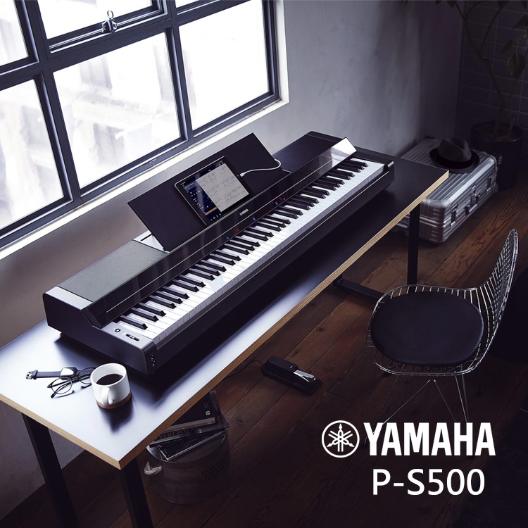 小叮噹的店 - YAMAHA P-S500 88鍵 單主機 數位鋼琴 電鋼琴 支援麥克風 瀑布引導燈