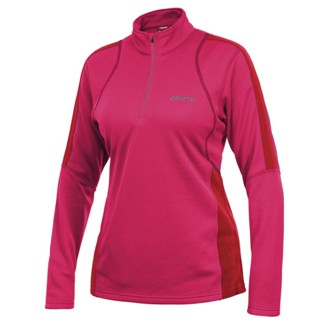 【瑞典 craft】shift free pullover 女長袖拉鍊中層衣 保暖排汗衣.刷毛衣 桃紅 194627