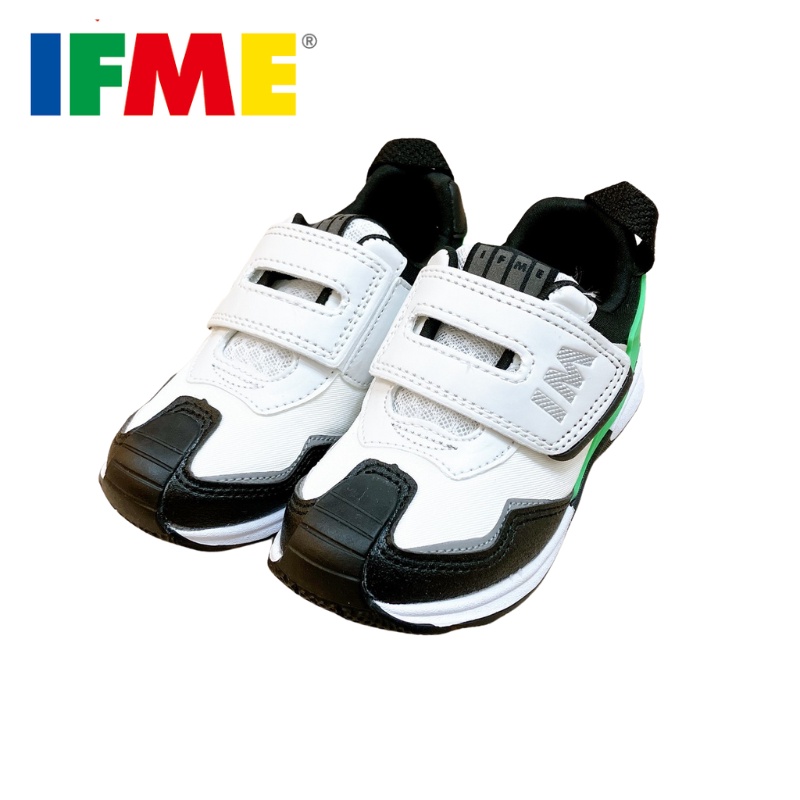 [新竹-實體門市]IFME-勁步系列 黑白世界-白色 日本機能童鞋 原廠公司貨 運動鞋 布鞋