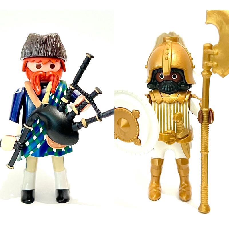 Playmobil 黃金戰士 70369 蘇格蘭風笛手 18代 盾牌盔甲 側背包 格紋披肩 摩比 抽抽包 驚喜袋 人偶包