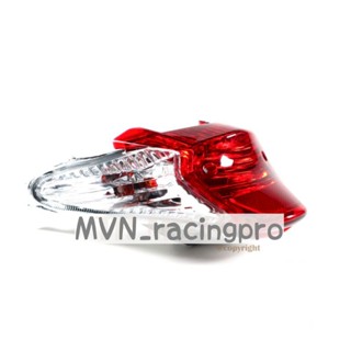 SUZUKI MERAH PUTIH 老鈴木粉碎 110 摩托車後剎車燈透明紅白雲母玻璃顯示屏品質類似原裝老鈴木粉碎後剎